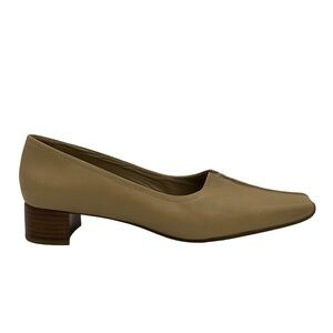 Ecco Nude Square Toe Pump Square Low Heel Comfort Shoe EU Size 42
